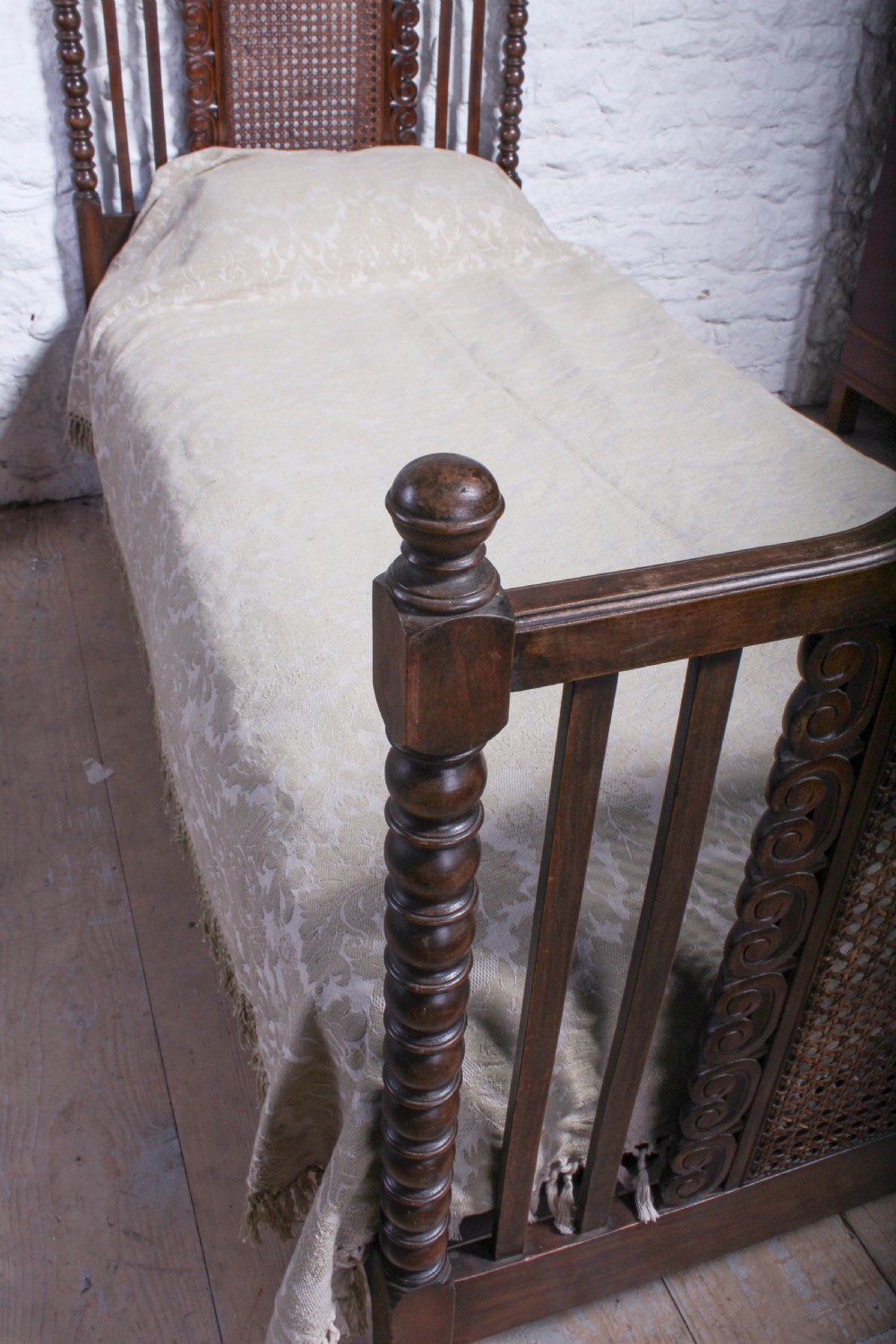 Edwardian wooden single bed  View IV