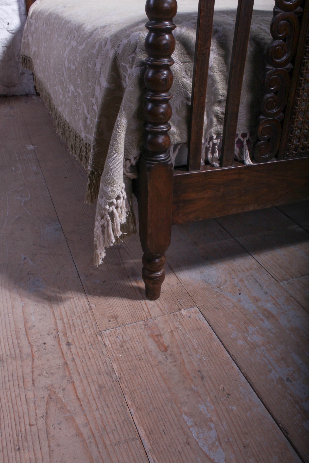 Edwardian wooden single bed  View V