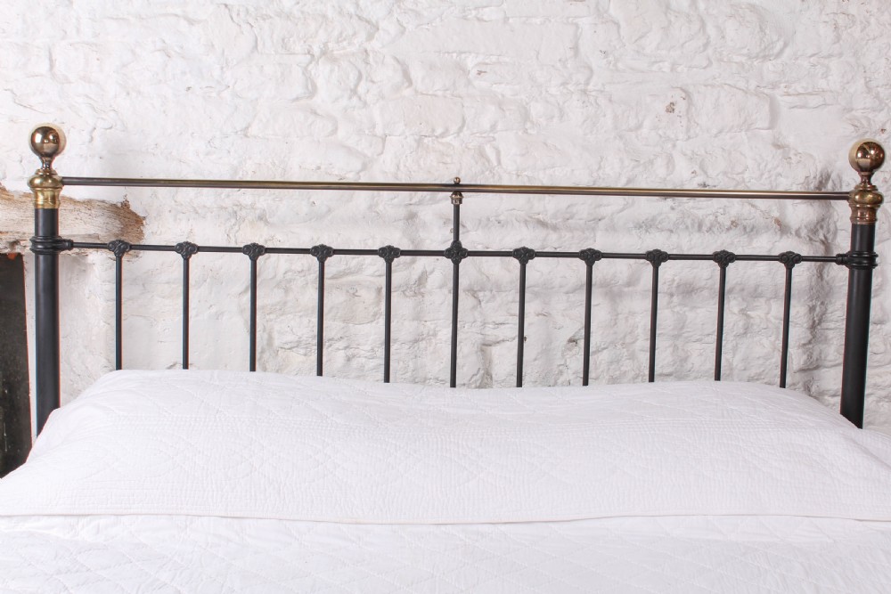 Classic Victorian 6Ft super king size brass and iron bed View V