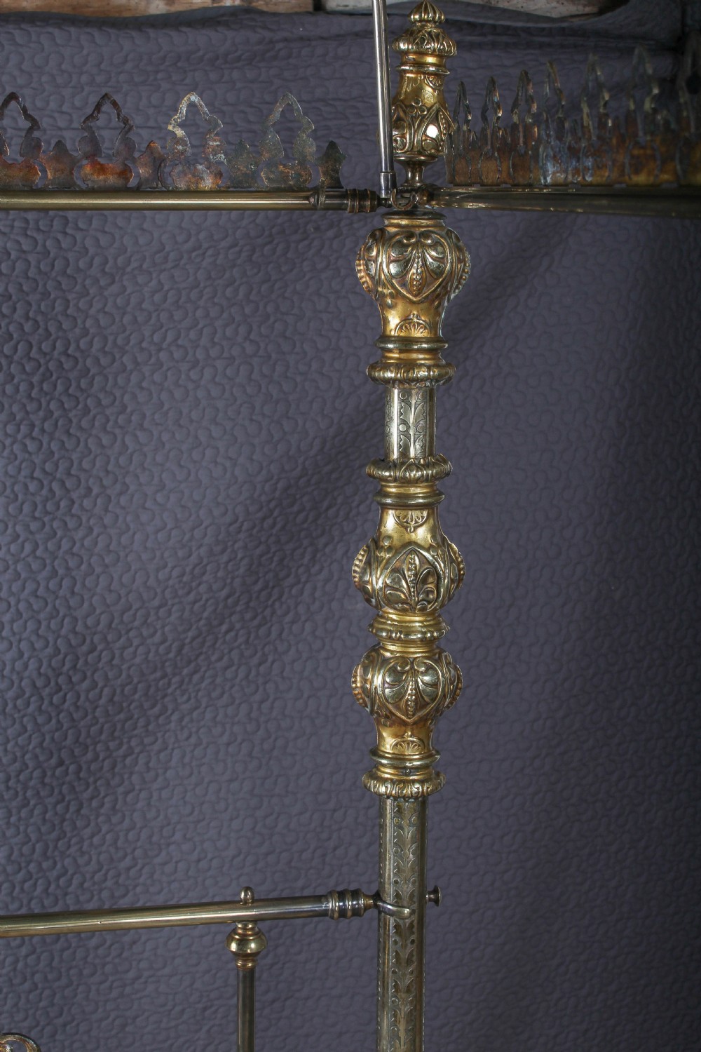 The most spectacular Winfield  6Ft super king size all brass four poster bed View VIII
