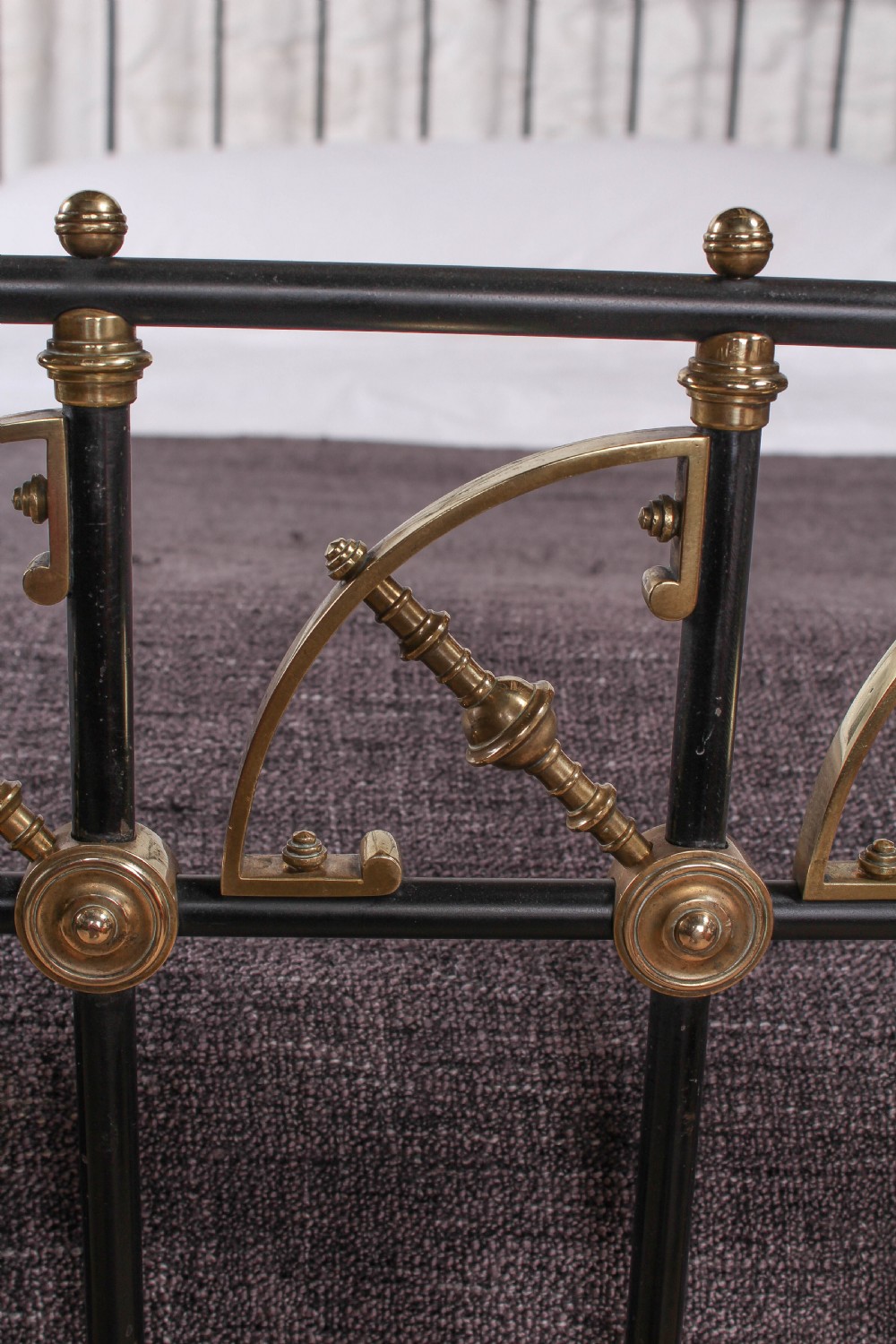 Handsome Victorian king size half tester bed View IV
