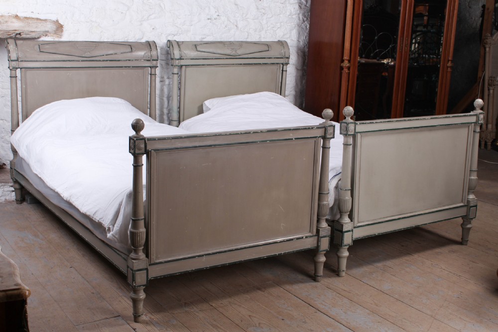 Pair of Fench Directoire syle single beds