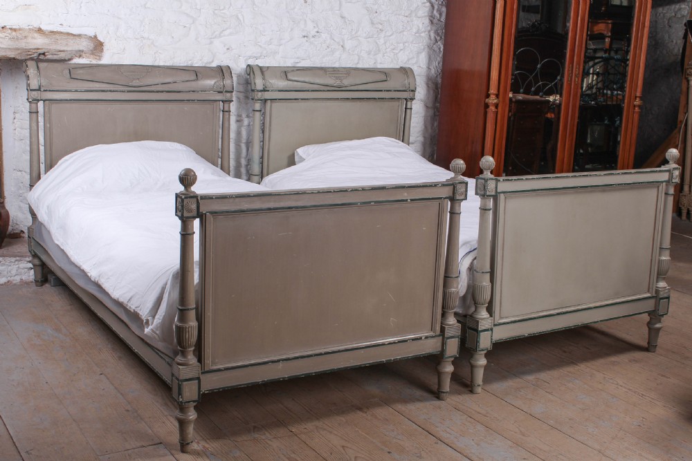 Pair of Fench Directoire syle single beds View III