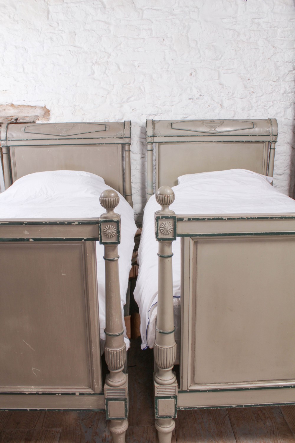 Pair of Fench Directoire syle single beds View VI