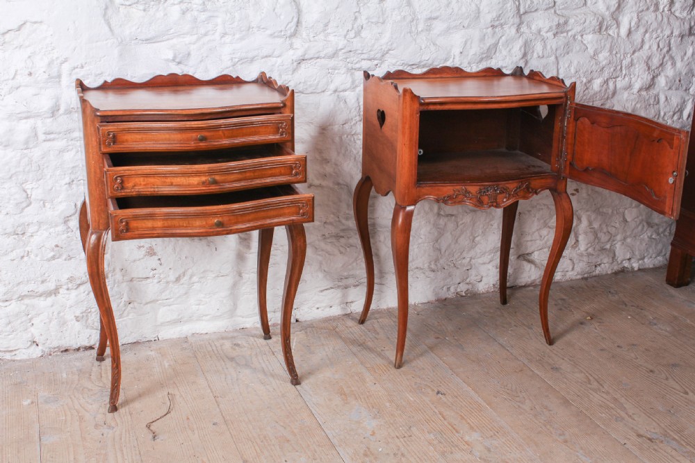 Pretty Pair of Louis XV style bedsides View II
