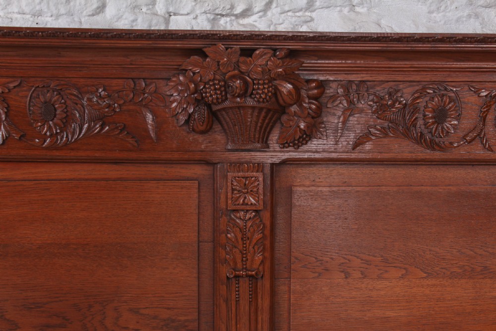 Lovely French provincial carved oak king size bed View VI