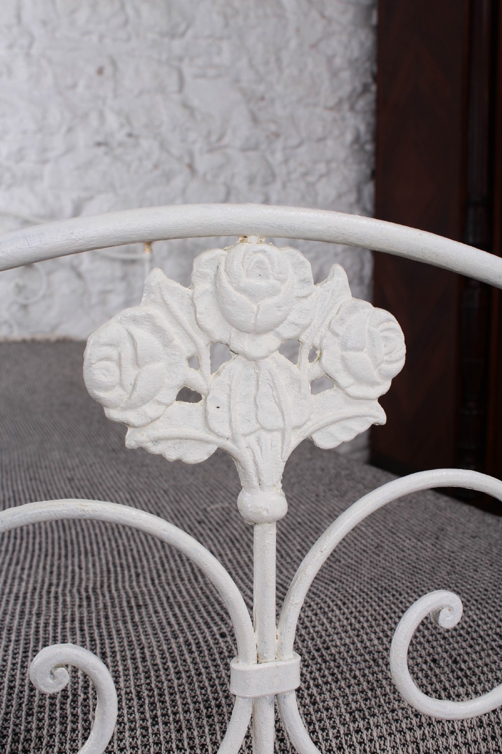 Single forged iron and brass bed View II