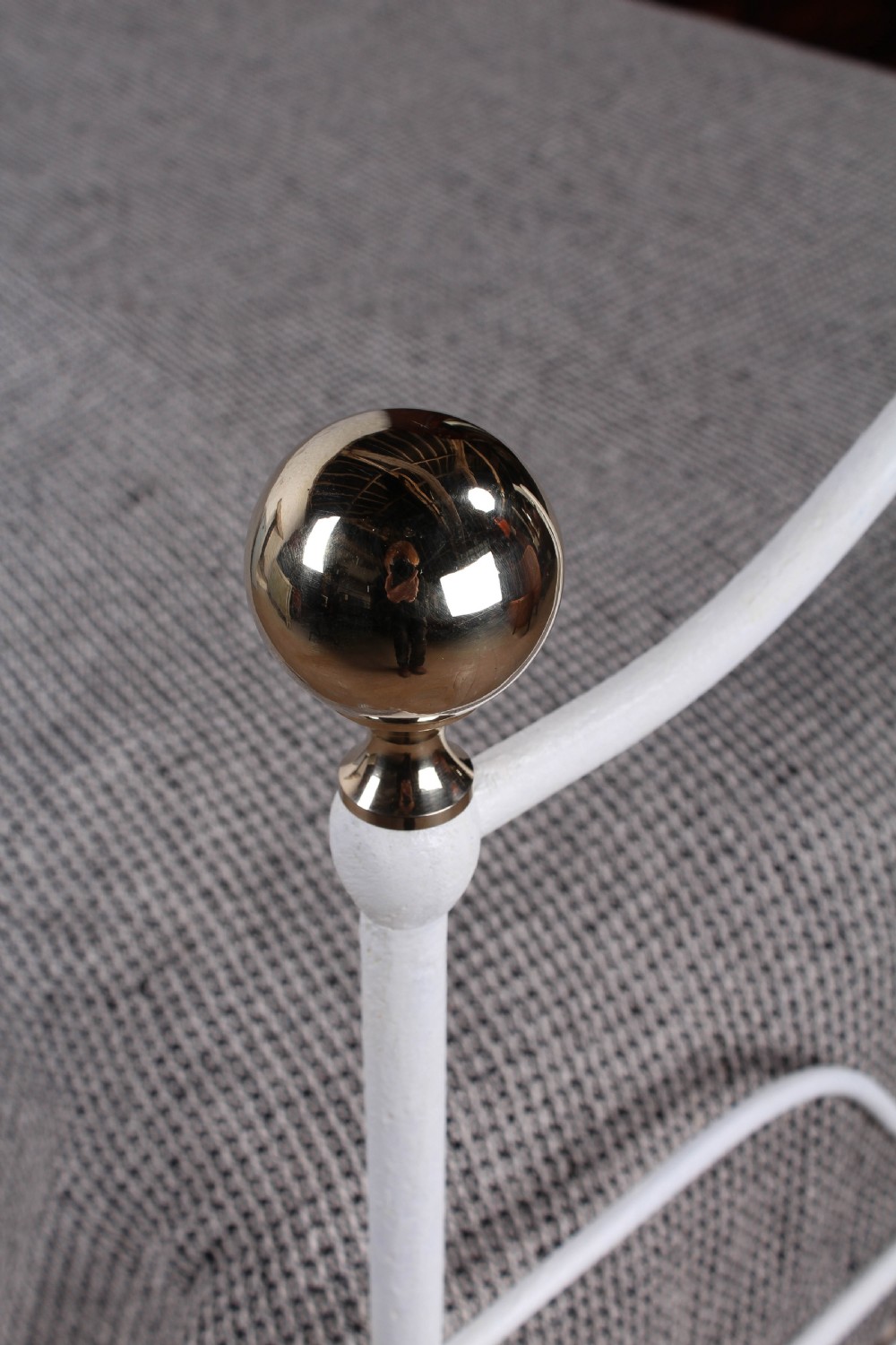 Single forged iron and brass bed View III