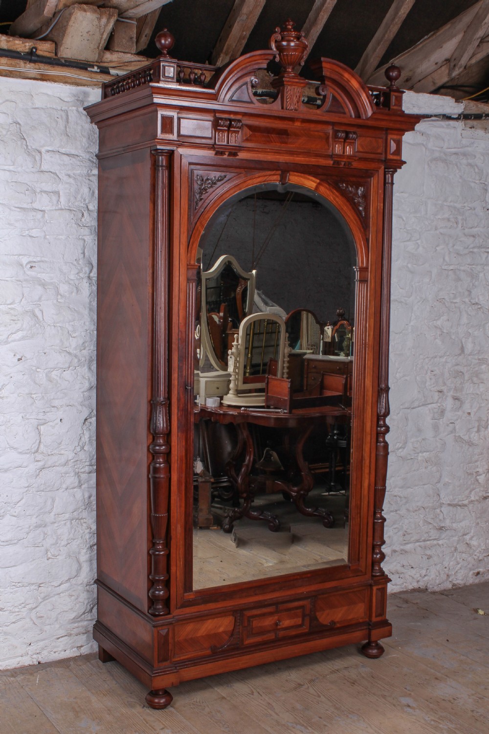 Beautiful three mirror in one armoire View II