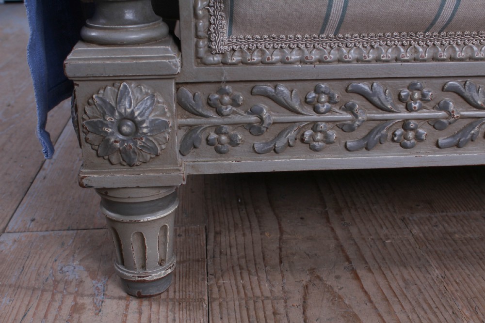 Gorgeous Empire style newly upholstered king size bed  View V