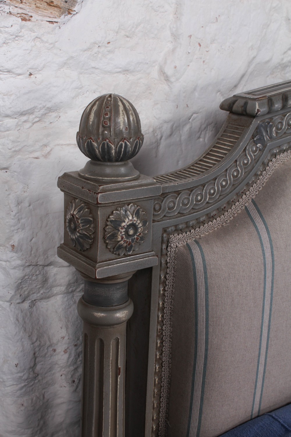 Gorgeous Empire style newly upholstered king size bed  View X