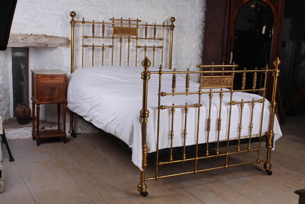 Spectacular Victorian king size brass bed 