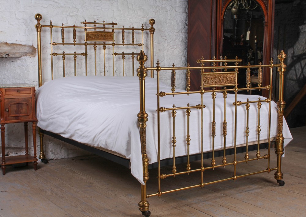 Spectacular Victorian king size brass bed  View II