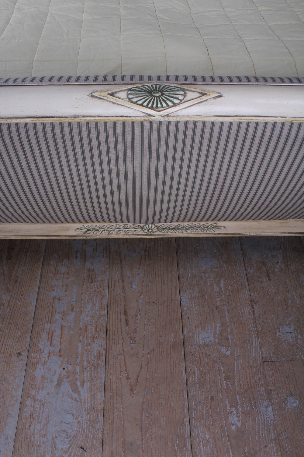 Beautiful large king size newly upholstered Directoire style bed View III