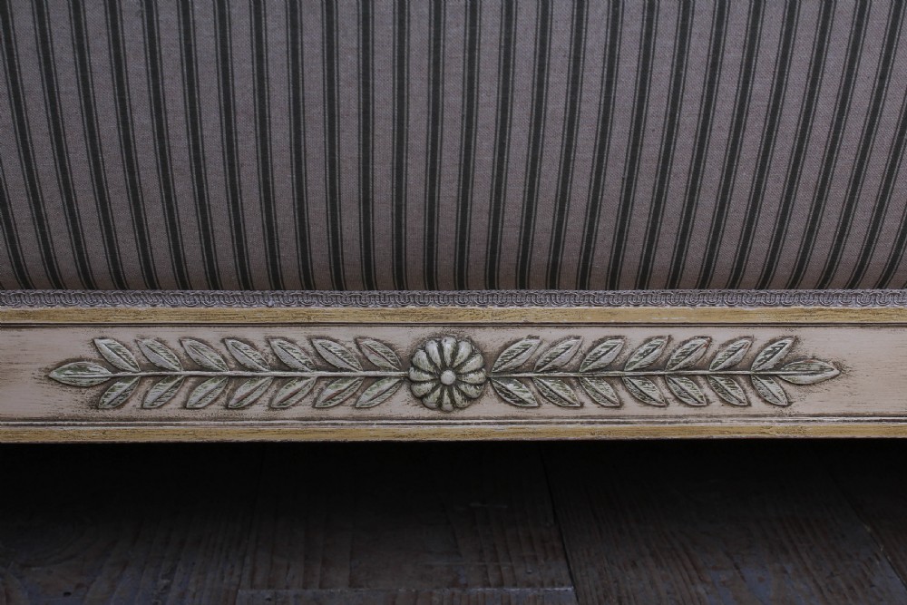 Beautiful large king size newly upholstered Directoire style bed View IV