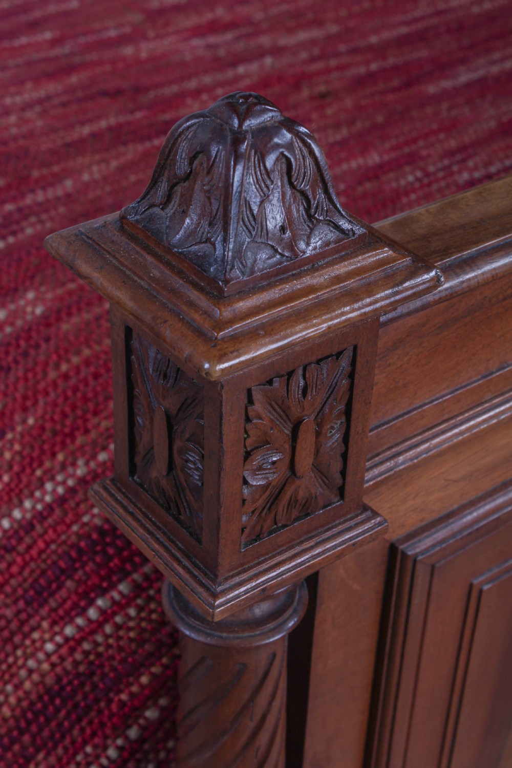Attractive Empire style   French solid walnut double bed View V