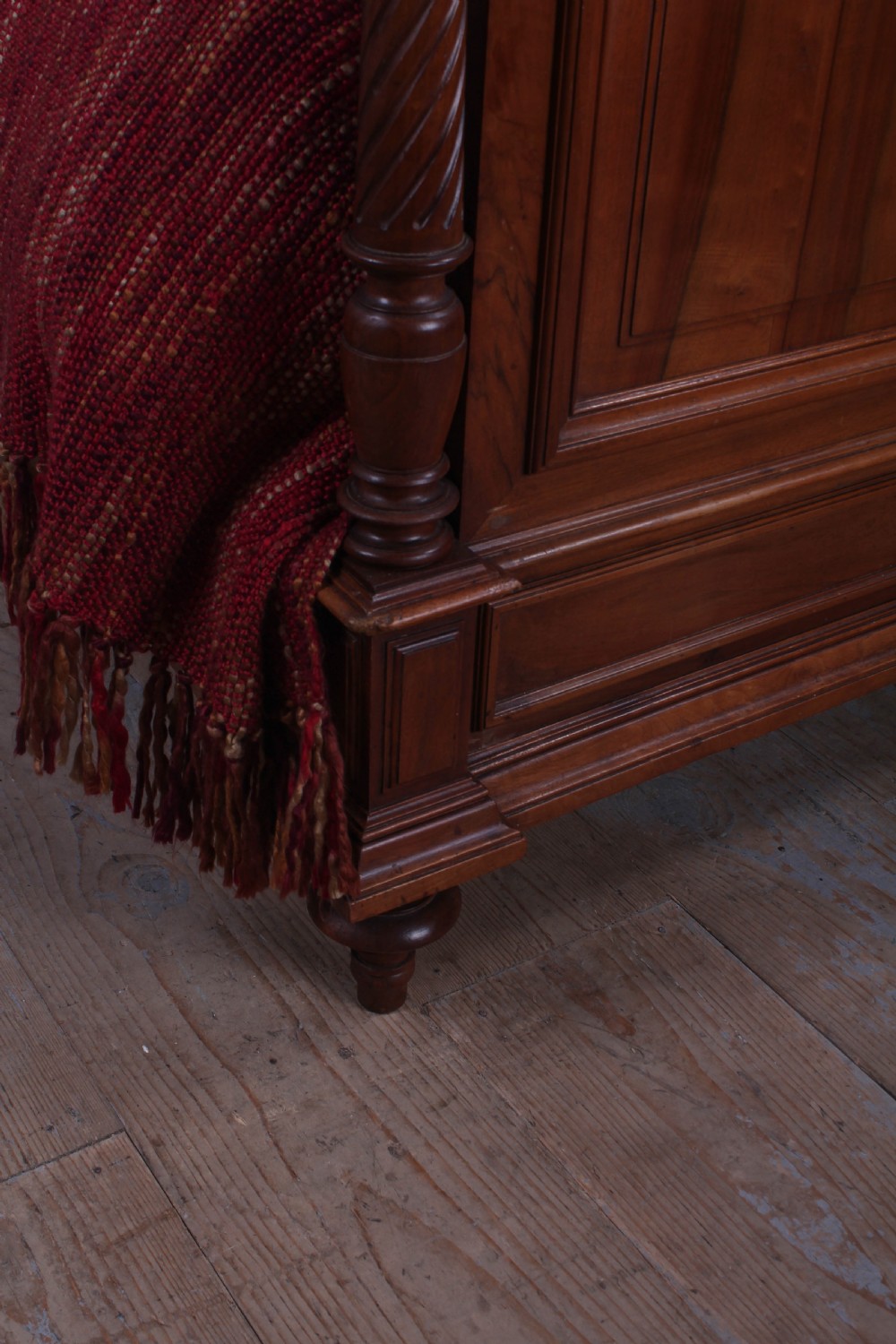 Attractive Empire style   French solid walnut double bed View VI