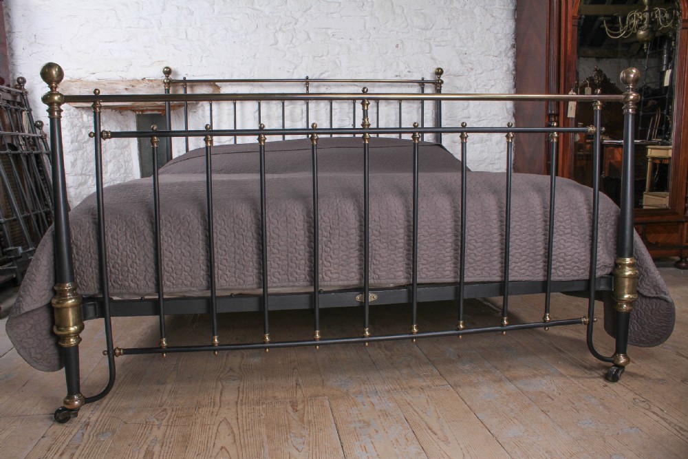 Superbly elegant super king size Winfield brass and iron bed View II