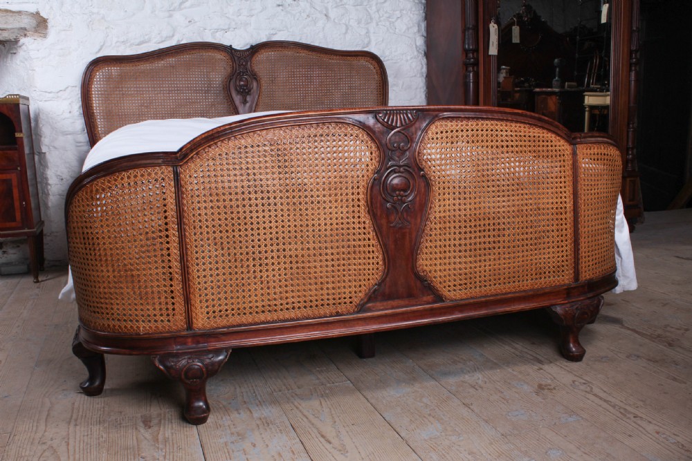 Striking Bergere caned corbeille king size bed View II