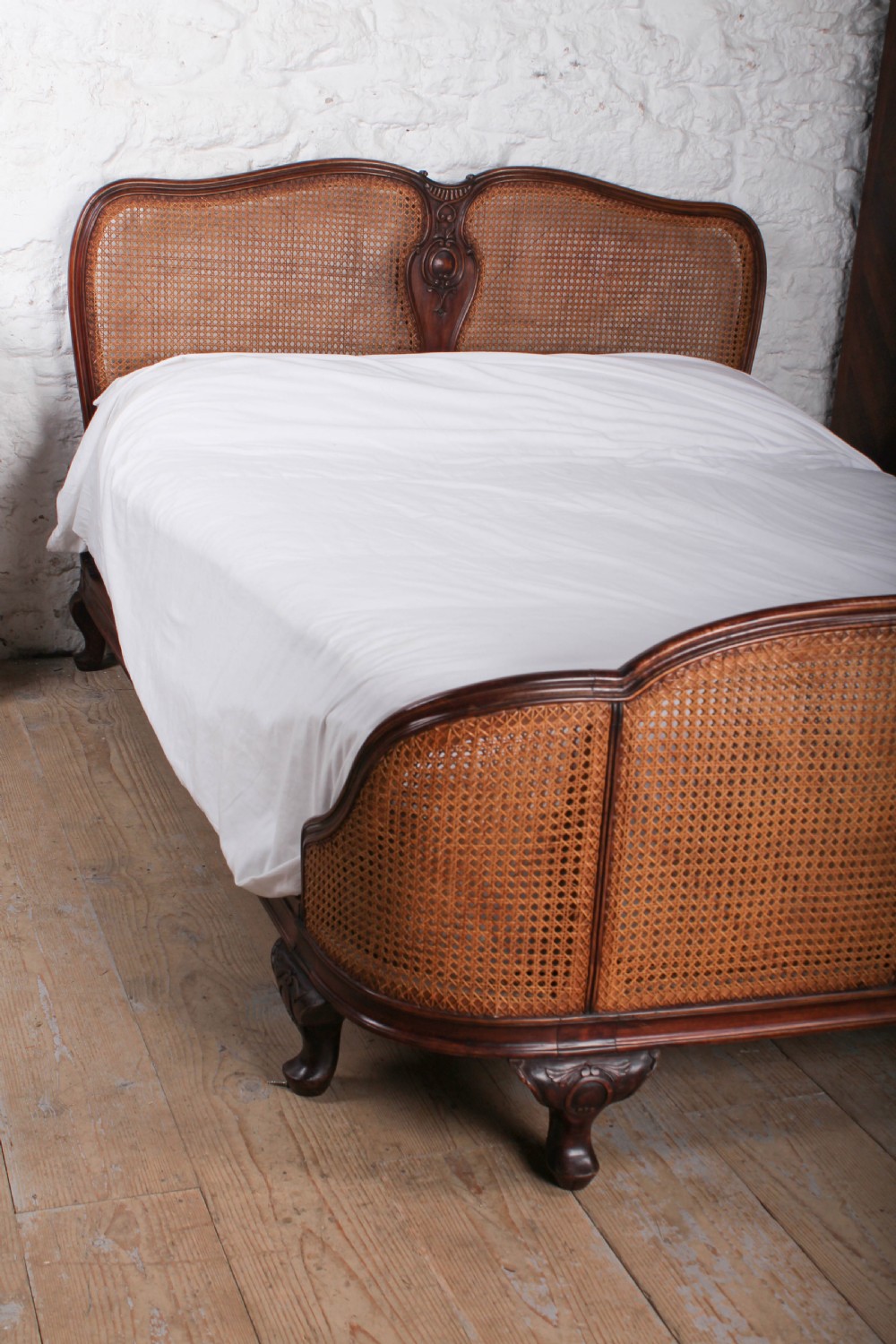 Striking Bergere caned corbeille king size bed View III
