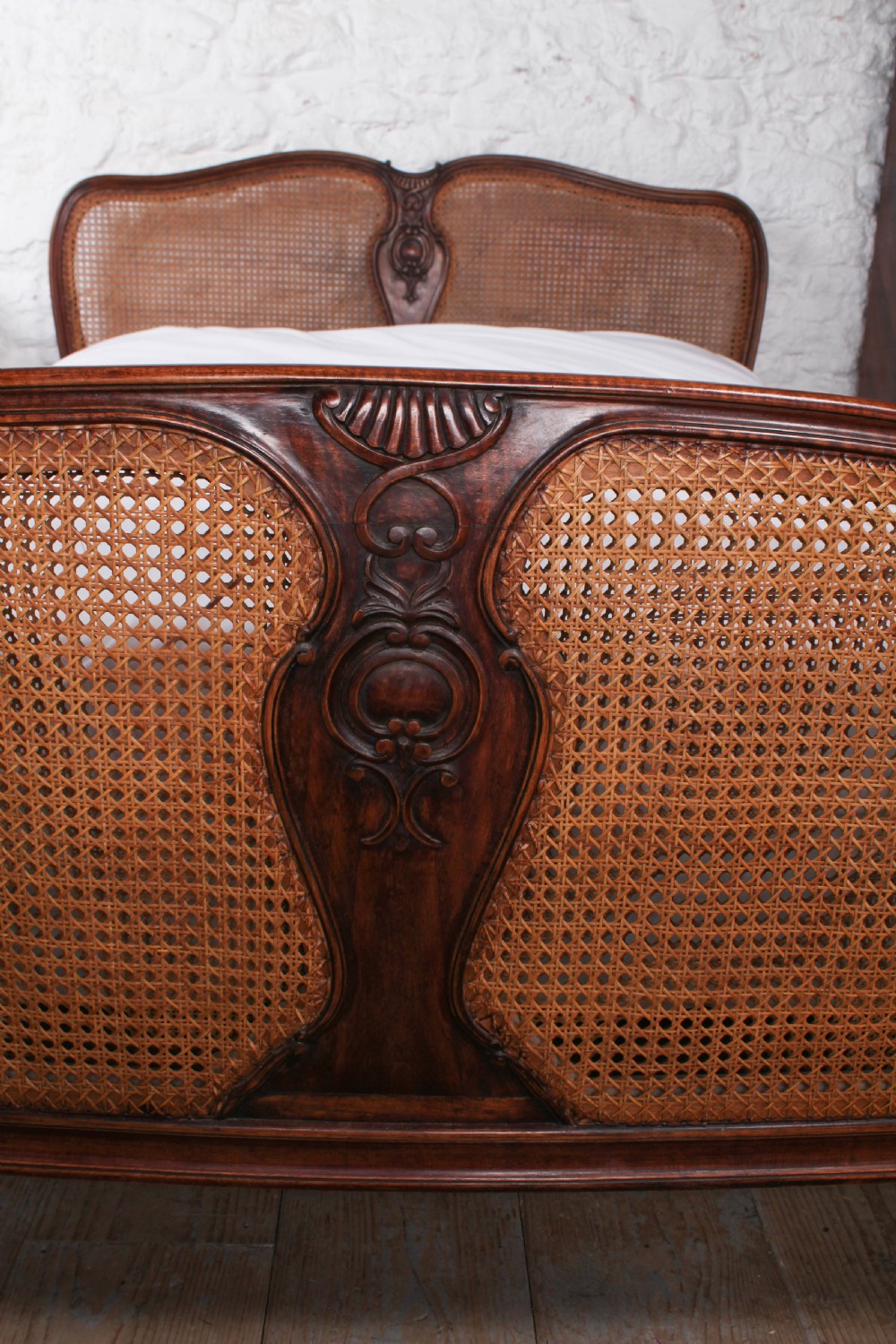 Striking Bergere caned corbeille king size bed View IV