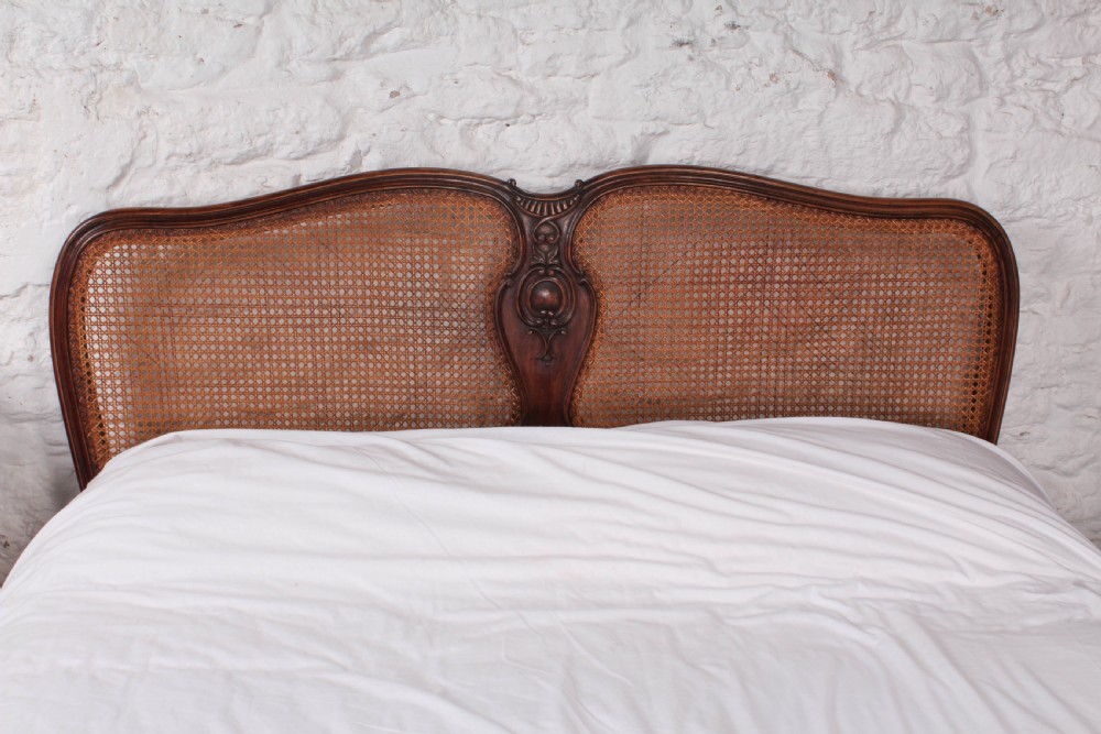 Striking Bergere caned corbeille king size bed View VI