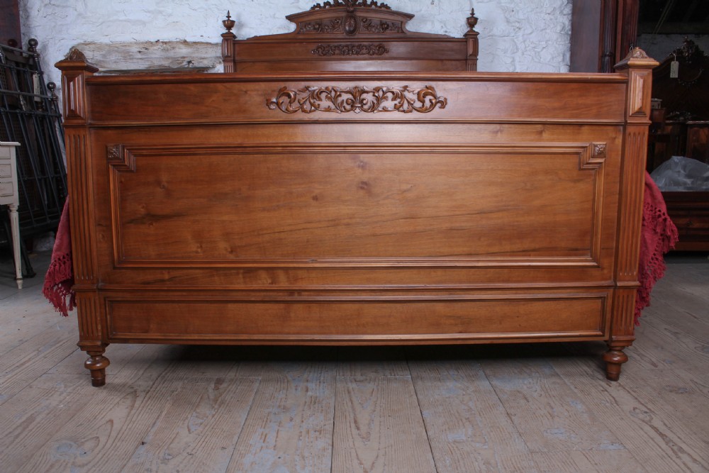 Very nice solid walnut French king size bed  View III