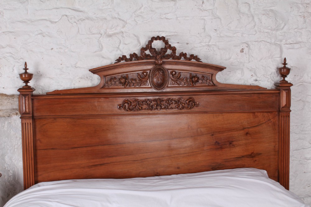 Very nice solid walnut French king size bed  View IV