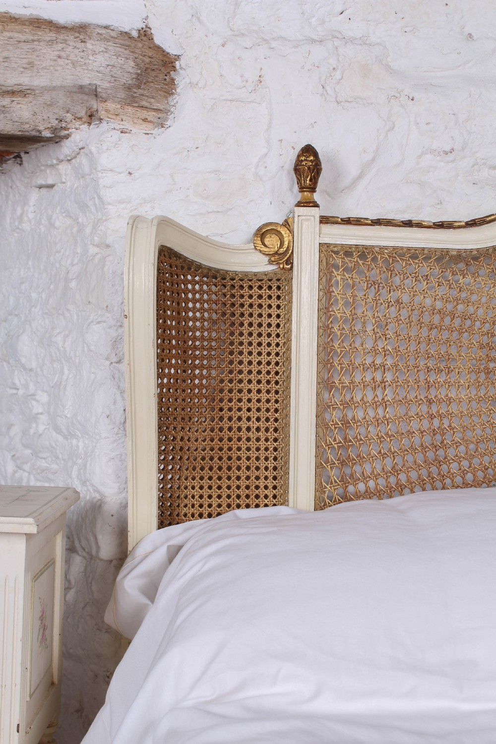 Unique super king size Bergere caned low end bed View V