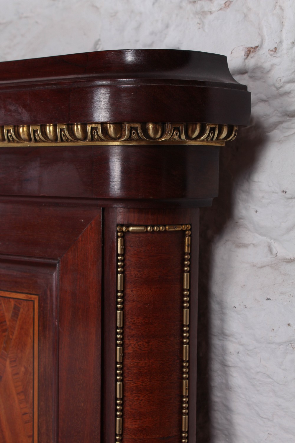 Almost super king size Louis XVI style  mahogany and fruit wood bed and bedsides View VIII