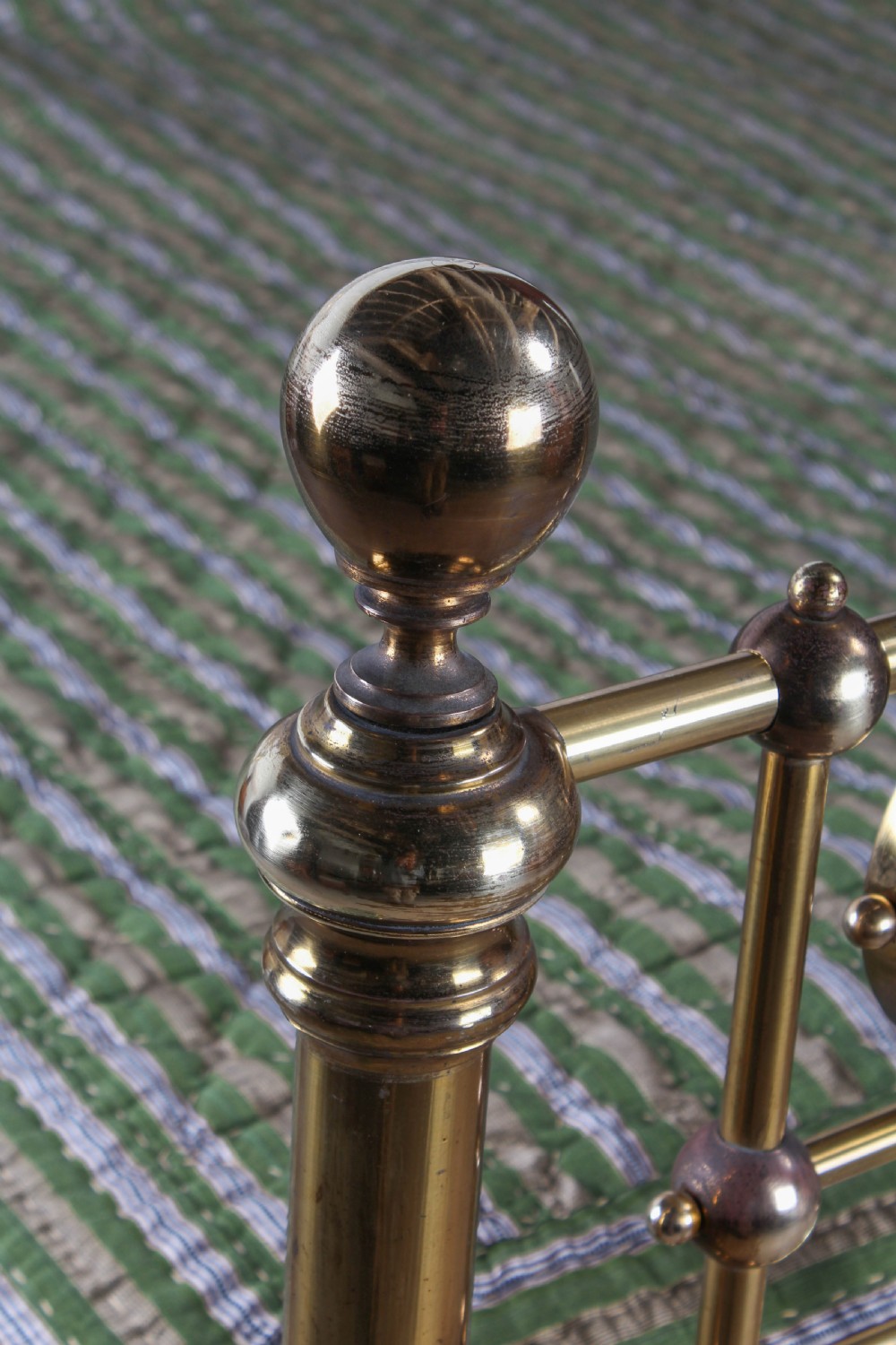 Very handsome all brass Victorian super king size bed View II