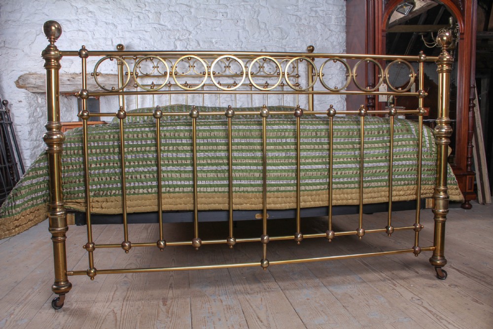 Very handsome all brass Victorian super king size bed View III