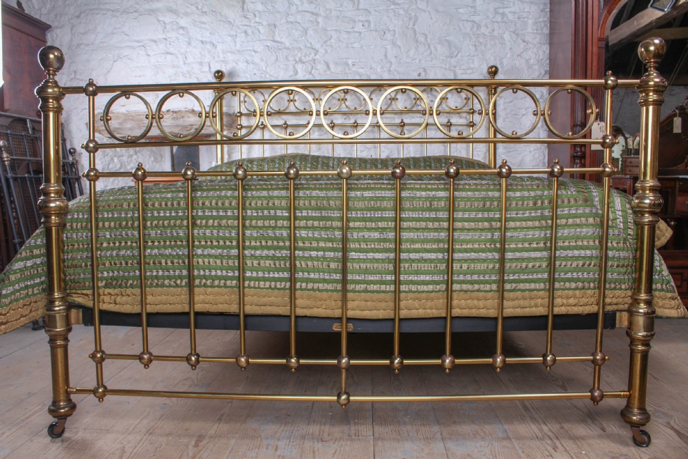 Very handsome all brass Victorian super king size bed View V