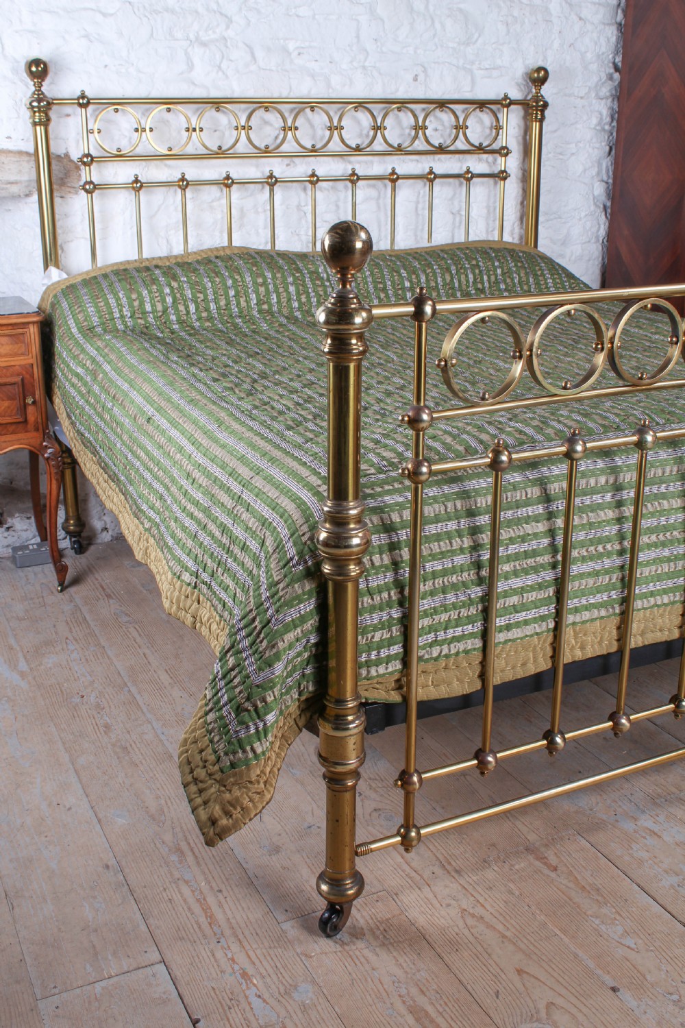 Very handsome all brass Victorian super king size bed View X