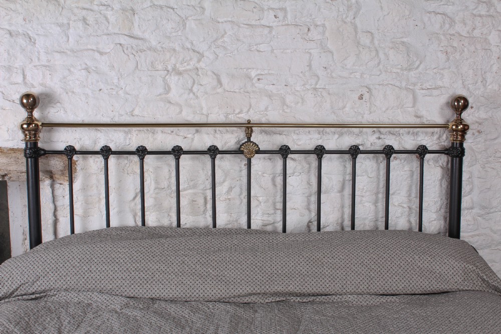 Quality super king size classic Victorian brass and iron bed View V