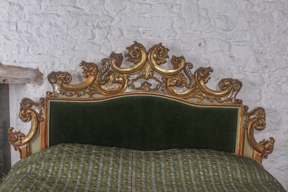 Elaborate Rococo style Italian super king size bed View II