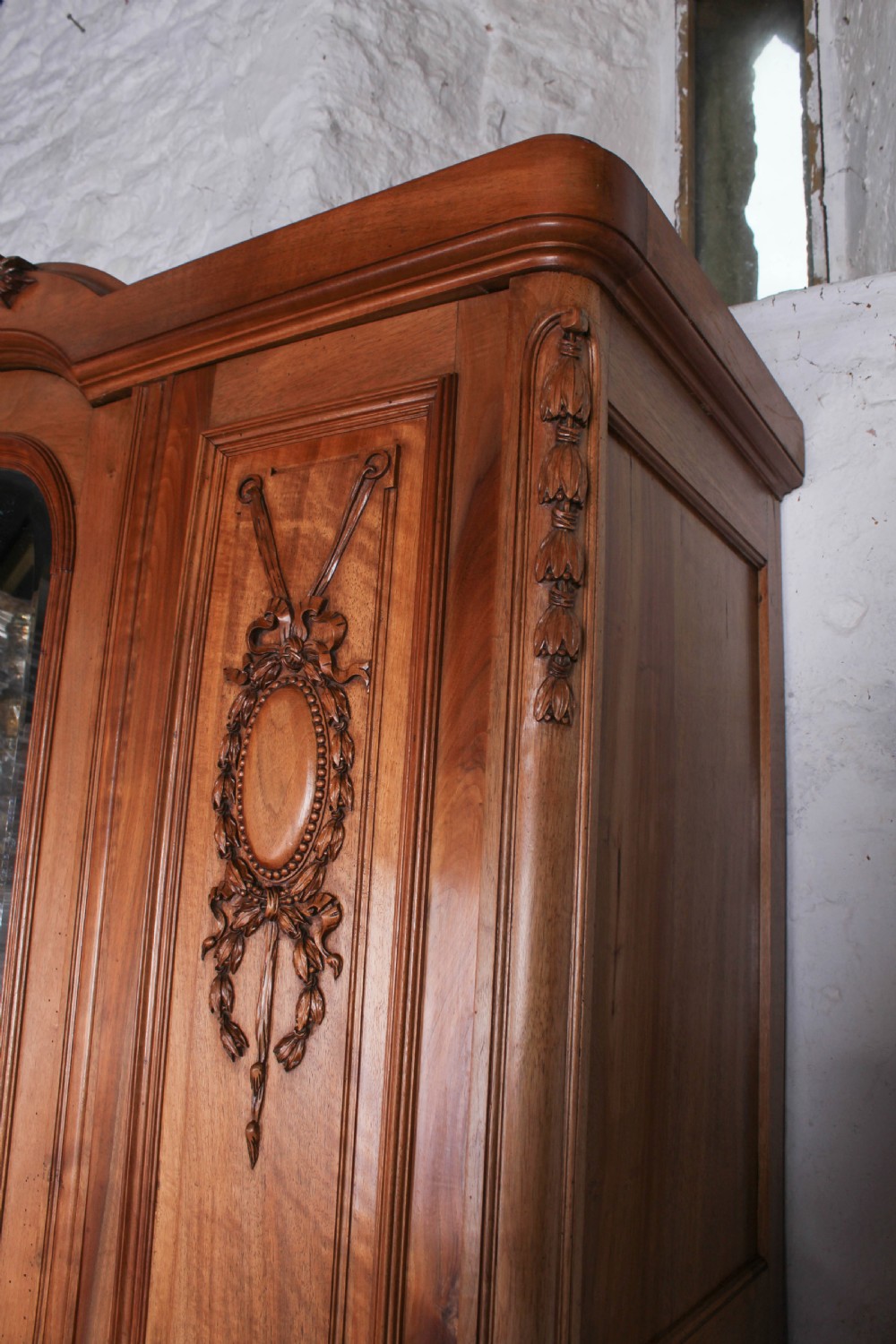 Very nice single door cherry armoire View II