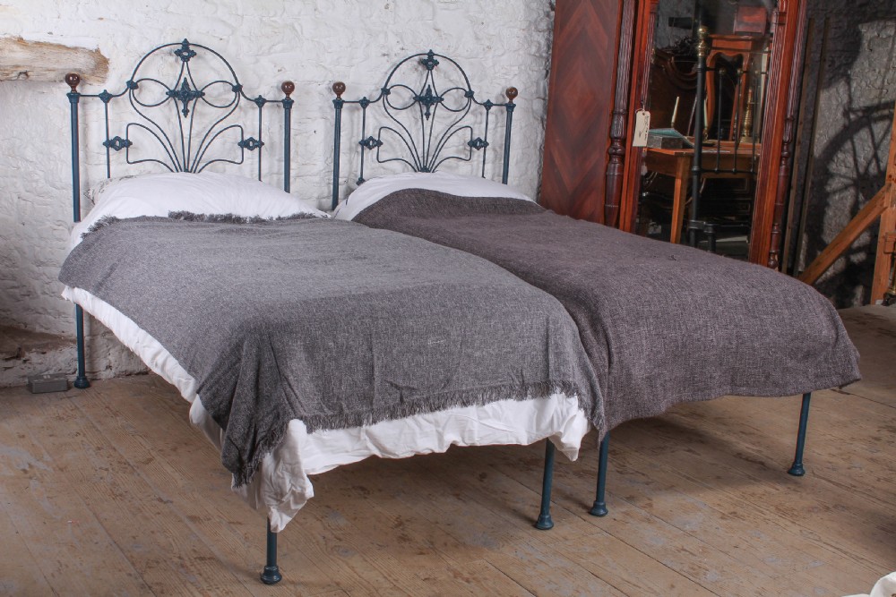 Lovely pair  of early Victorian no end single beds