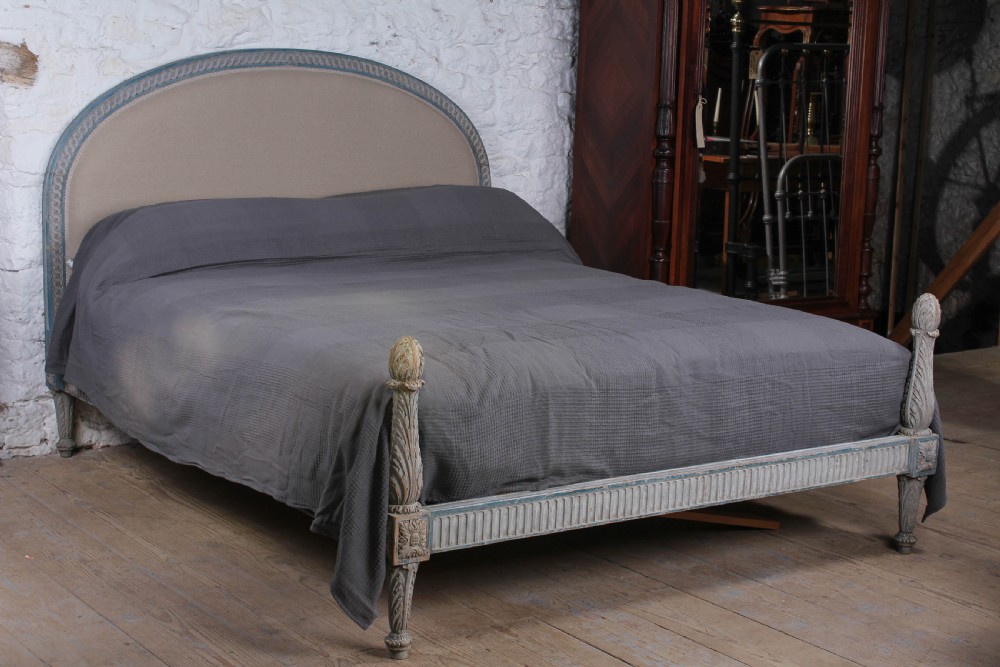 Very nice aged paint European king size low end bed
