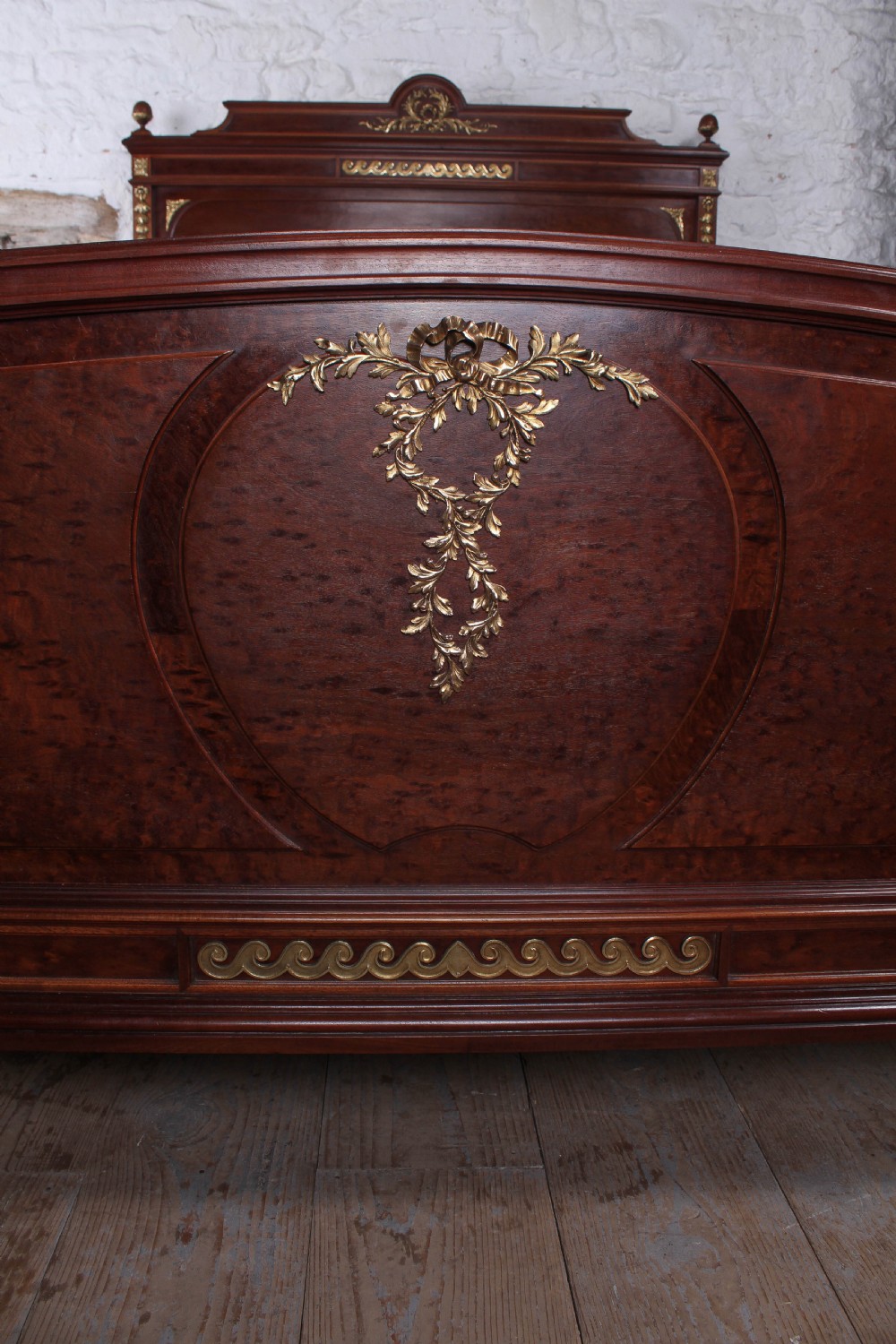 Beautiful French plum mahogany king size bed  View VI