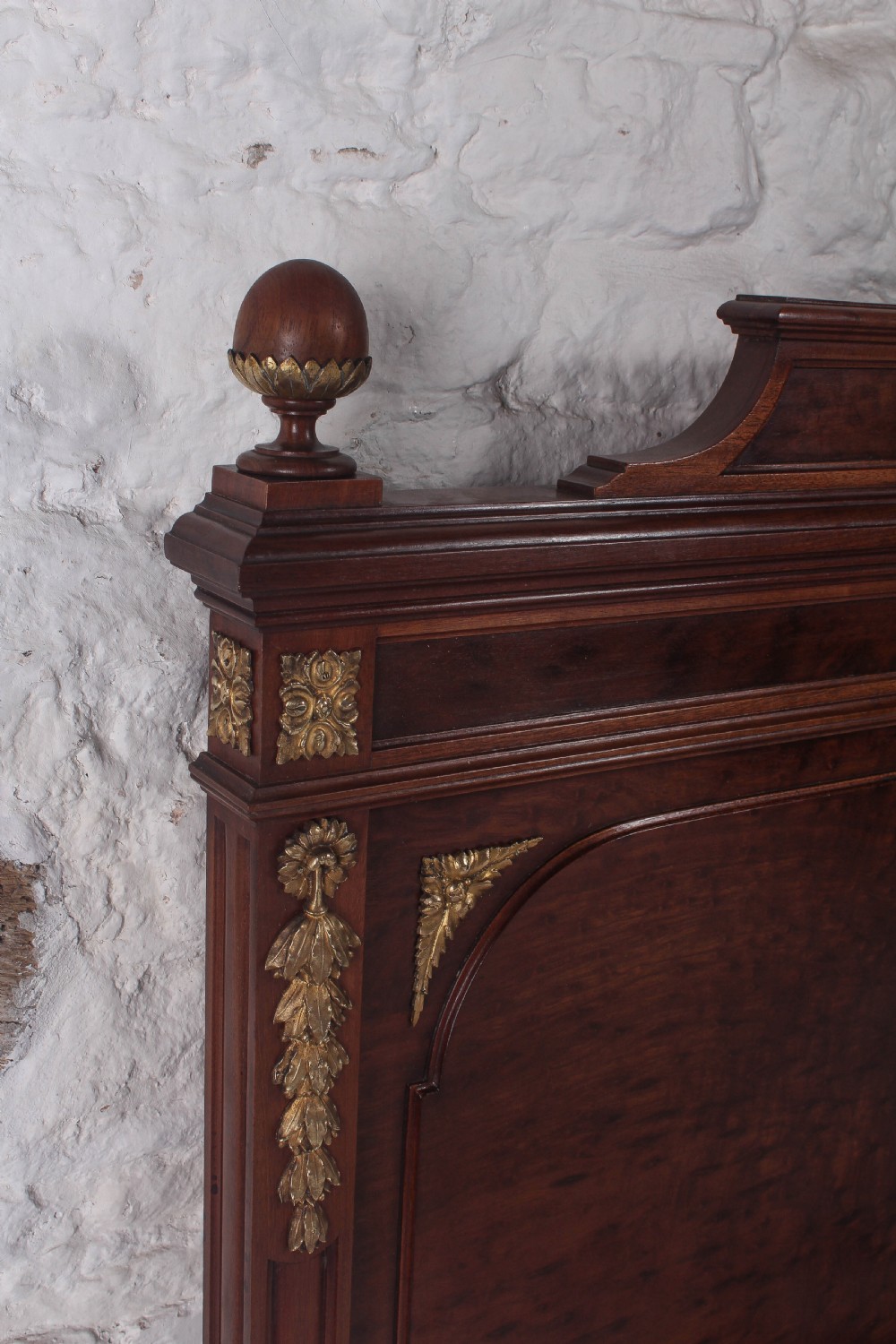 Beautiful French plum mahogany king size bed  View X
