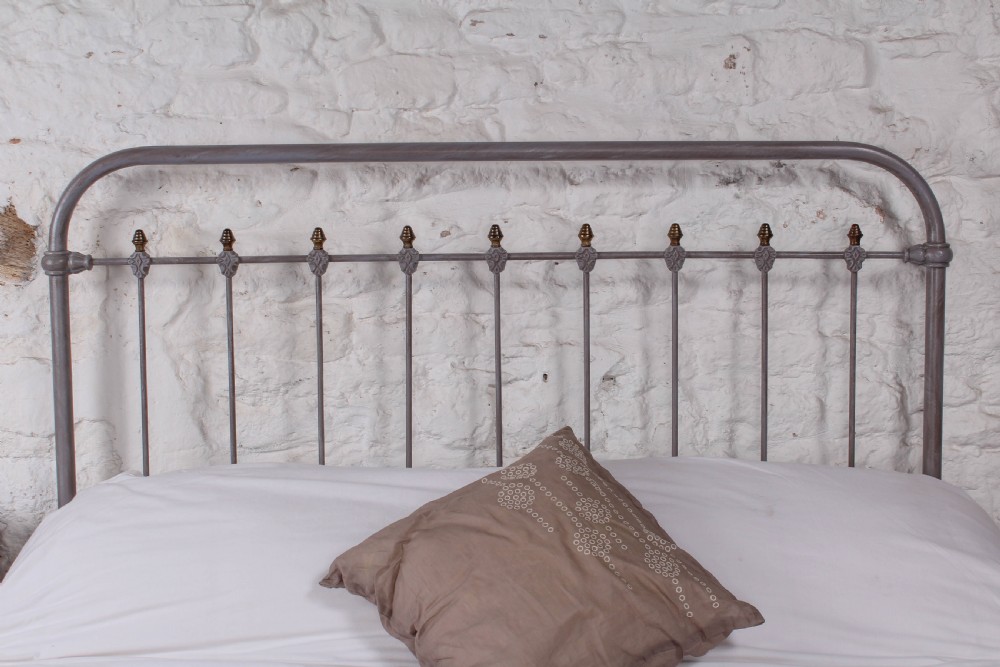 Lovely simple  French king size iron and brass bed View V