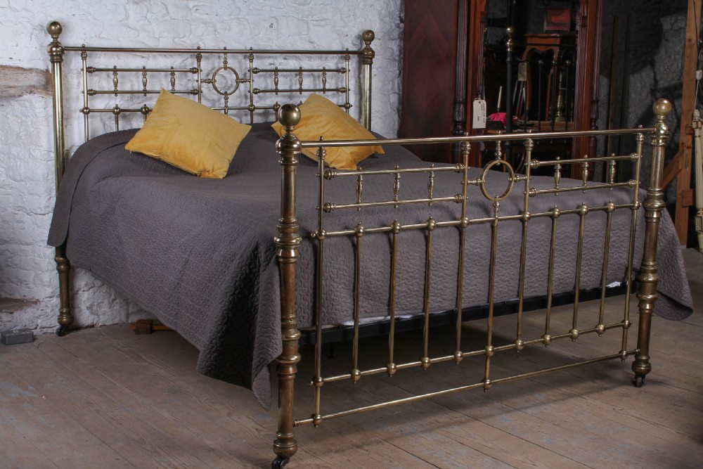 Handsome super king size all brass bed 