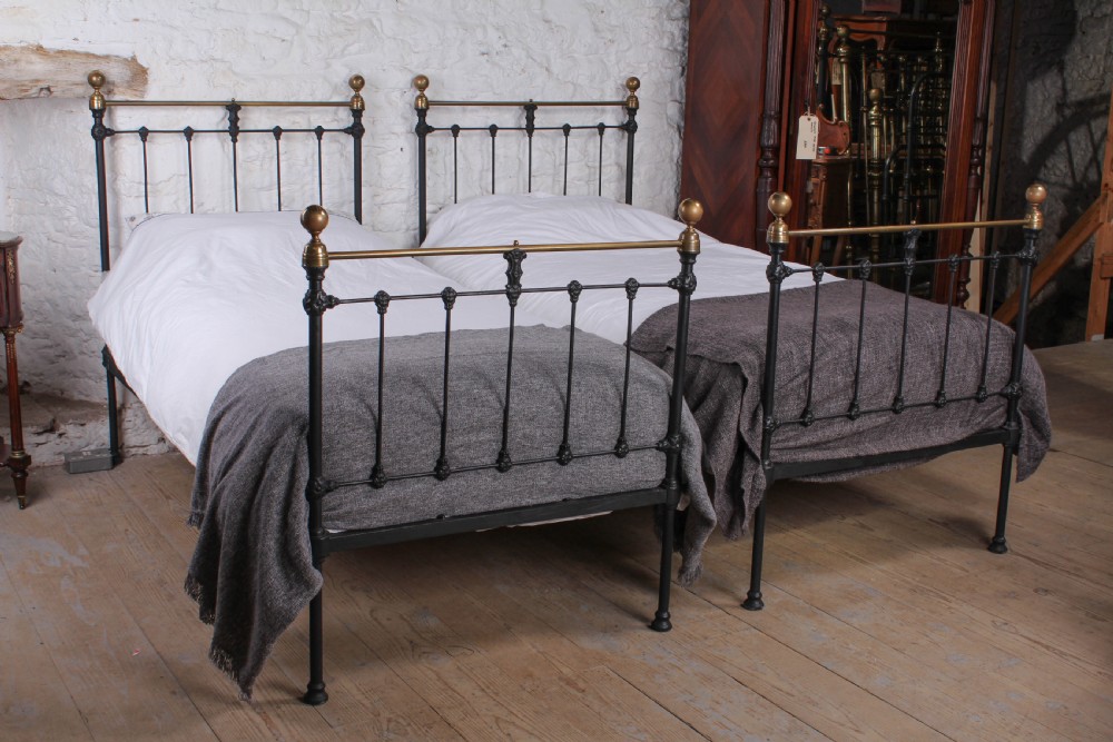 Lovely matching  pair of classic Victorian single beds