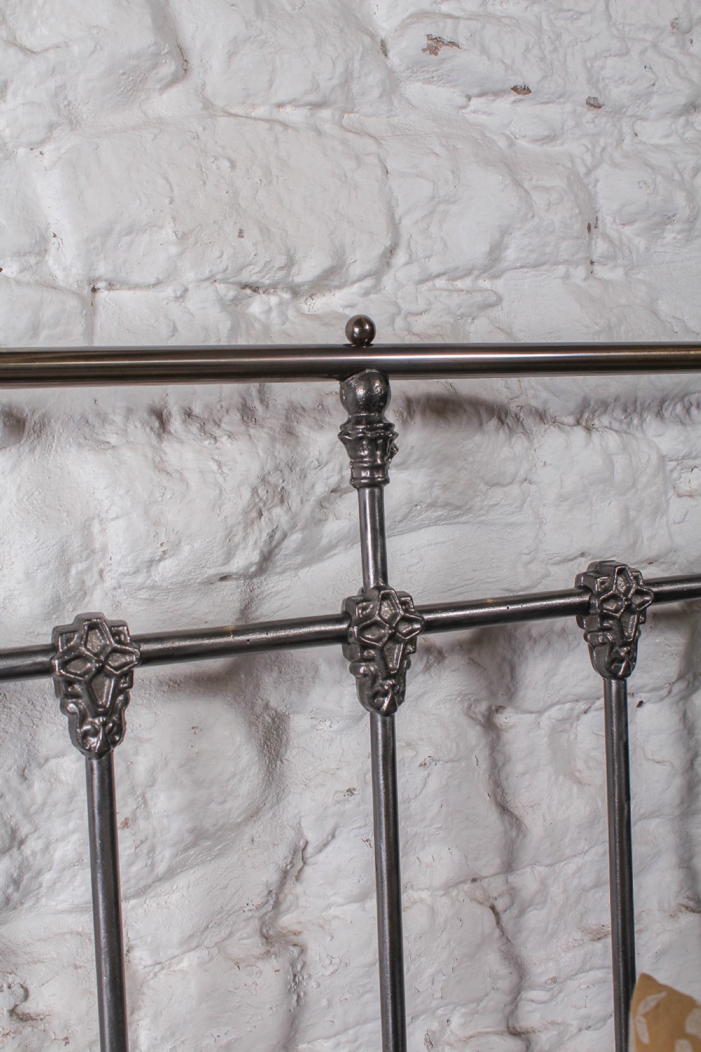 Burnished and aged brass classic king size bed View IX
