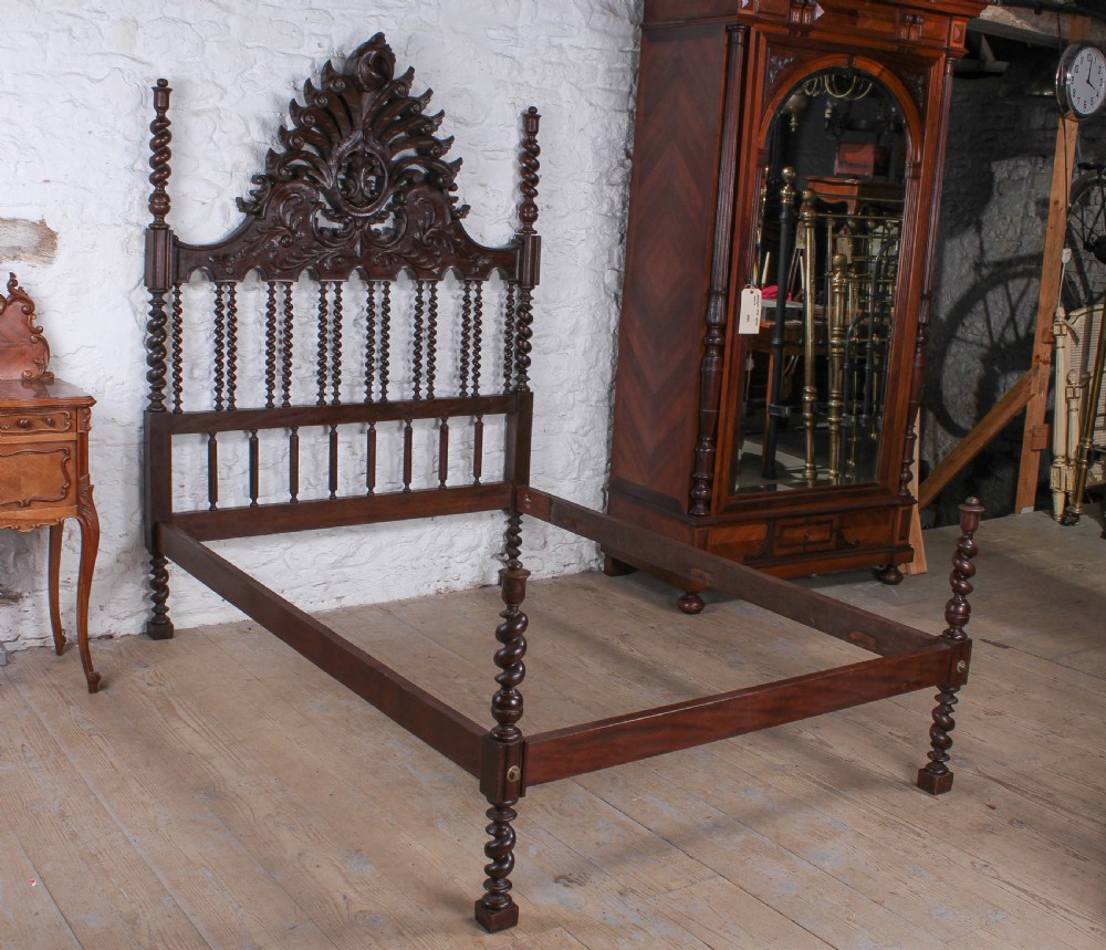 Colonial style solid mahogany no end double bed View IX