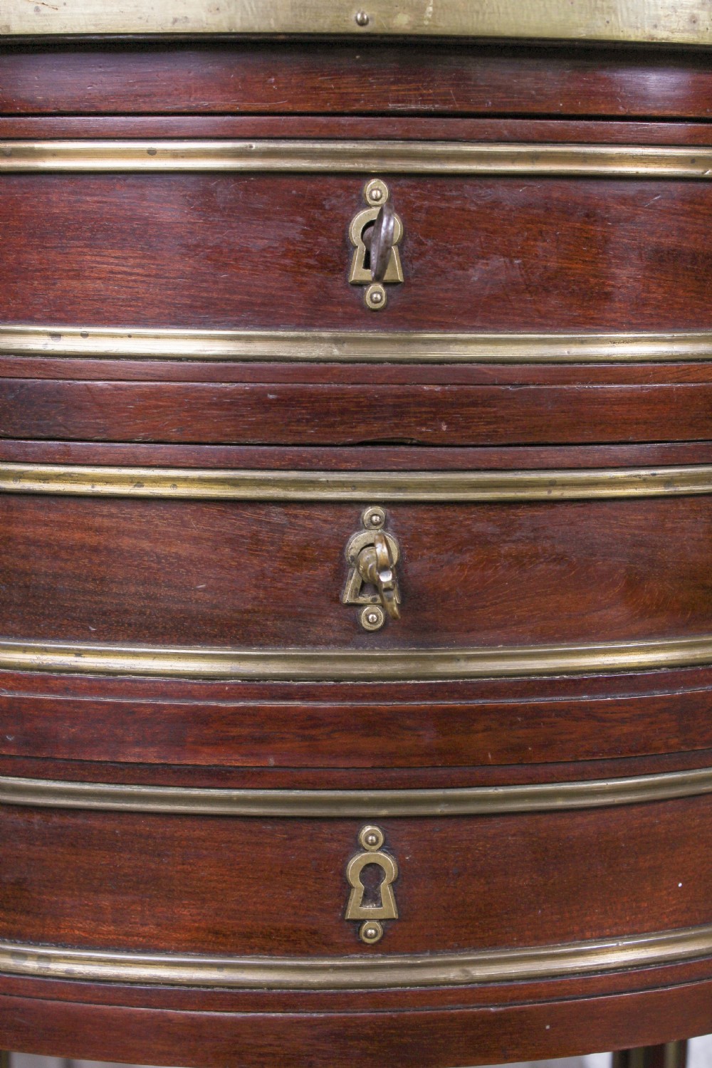 Very handsome mahogany king size bed and matching bedside View XIV