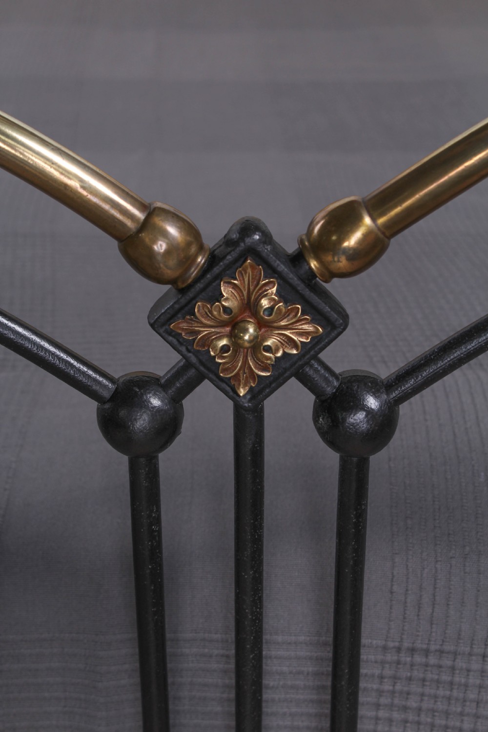 Very individual Edwardian brass and iron double bed View III