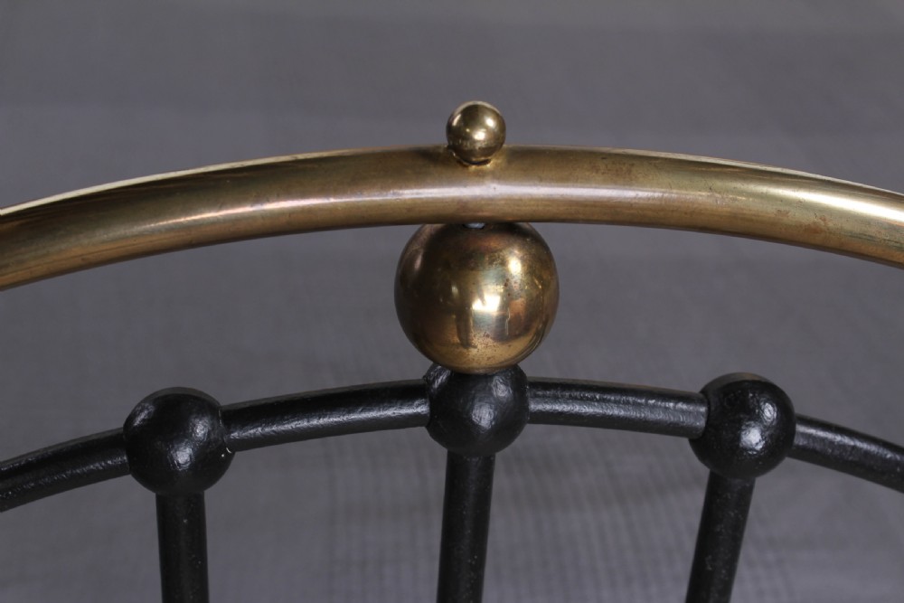 Very individual Edwardian brass and iron double bed View VI