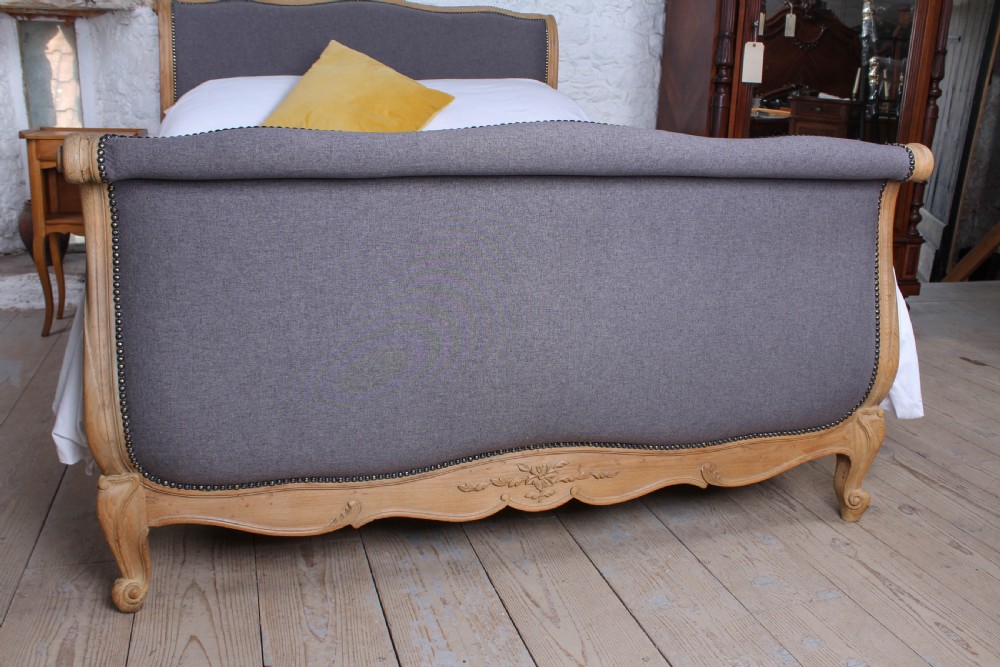 Beautifully shaped king size French  upholstered bed View IV